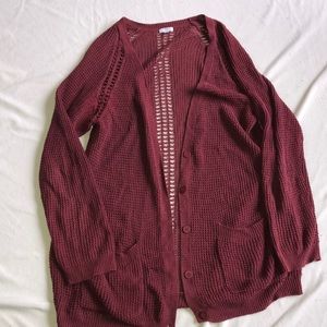 BP maroon cardigan